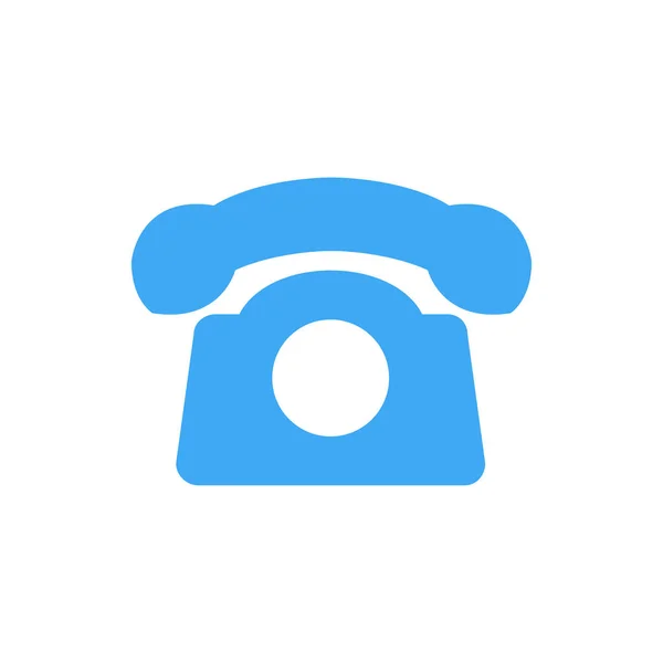 Отличный Дизайн Синего Старого Телефона Белом Фоне — стоковый вектор