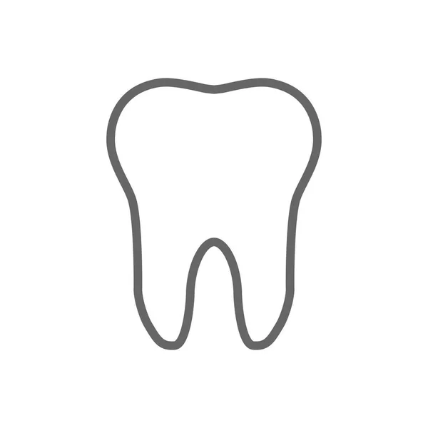 Magnifique Silhouette Dentaire Sur Fond Blanc — Image vectorielle