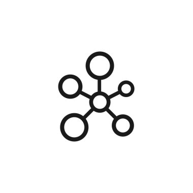 Büyük moleküller beyaz bir arka plan üzerinde kıvrımlarına tasarımını