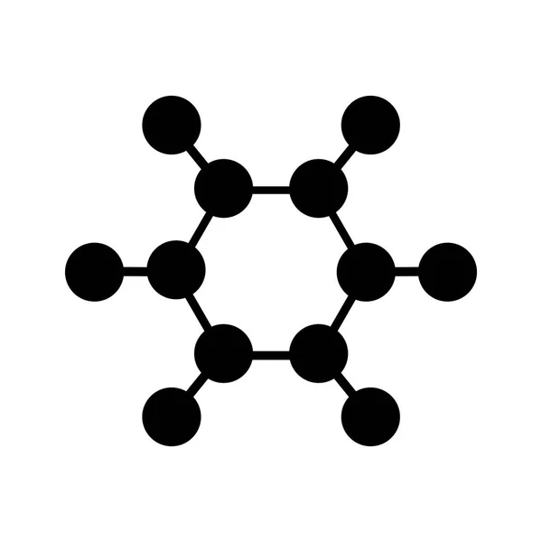 白い背景の上の分子の輪郭の偉大なデザイン — ストックベクタ