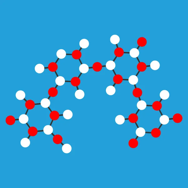 Geweldig Design Van Witte Rode Moleculen Een Blauwe Achtergrond — Stockvector