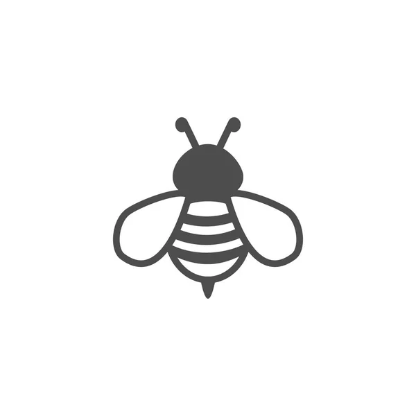 Чудесный Дизайн Пчелы Белом Фоне Логотип — стоковый вектор