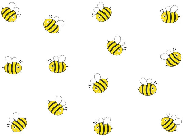 배경에 꿀벌의 디자인 — 스톡 벡터