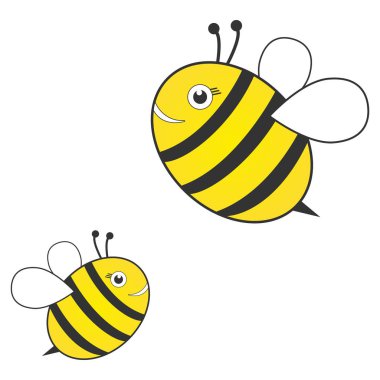 Beyaz arka plan üzerinde izole bal arıları