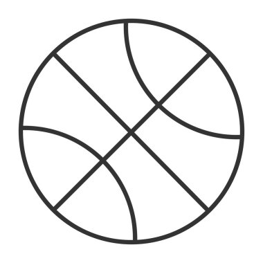 Beyaz arka plan üzerinde izole basketbol topu simgesini