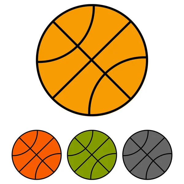 Basketball Ball Icon Isolated White Background — Stock Vector