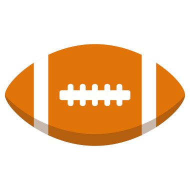 Beyaz bir arka plan üzerinde izole Rugby topu simgesini