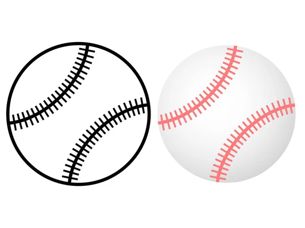Бейсбольні Ячі Ізольовані Білому Тлі — стоковий вектор