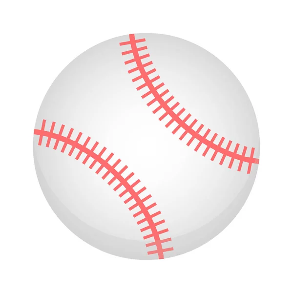Balle Baseball Isolée Sur Fond Blanc — Image vectorielle