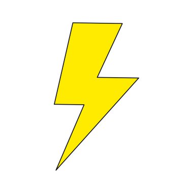 Simge, enerji güç vektör isoluted beyaz arka plan üzerinde flash