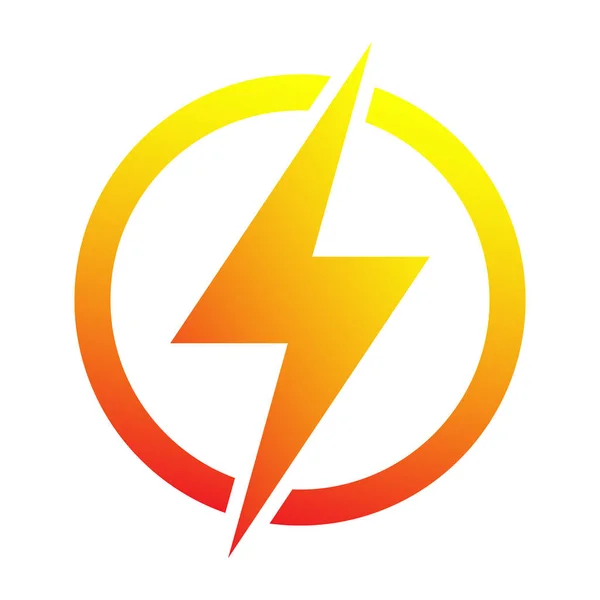 Flash Pictogram Energie Macht Vector Isoluted Witte Achtergrond — Stockvector