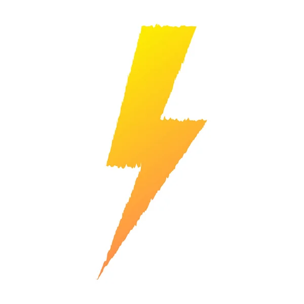Flash Ikon Energia Teljesítmény Vektor Isoluted Fehér Háttér — Stock Vector