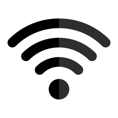 Wi-Fi vektör simgesi beyaz arka plan üzerinde izole