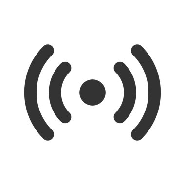 Beyaz arka plan üzerinde izole ağ sinyal simgesini