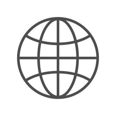 World wide web simgesi isoluted beyaz zemin üzerine