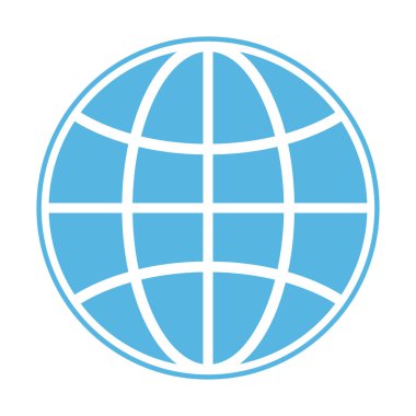 World wide web simgesi isoluted beyaz zemin üzerine