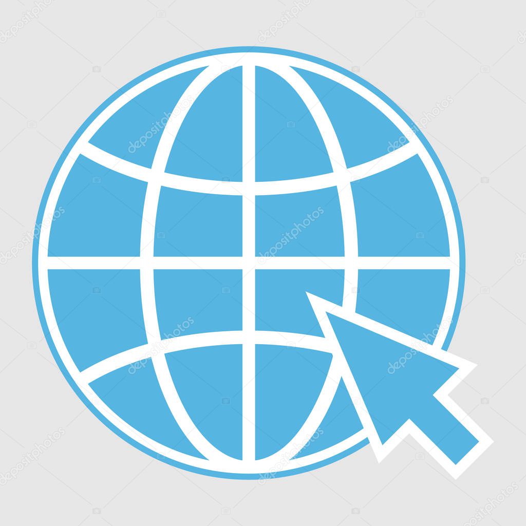 World wide web icon isoluted on the white background