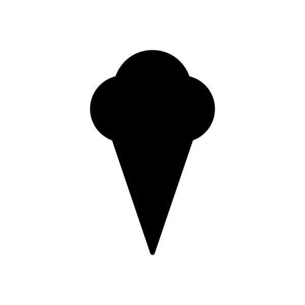 Eis Schwarzes Symbol Isoliert Auf Dem Weißen Hintergrund — Stockvektor