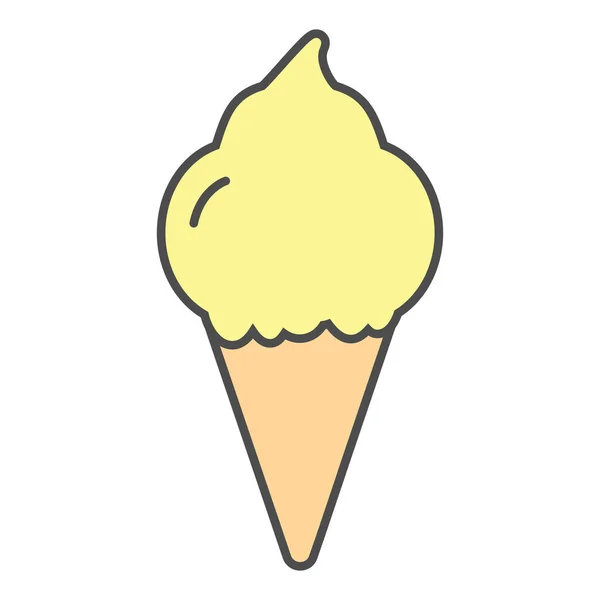 Ice Cream Icon Isolated White Background — Stock Vector