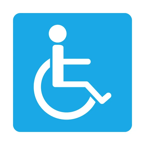 장애인된 아이콘 휠체어 — 스톡 벡터