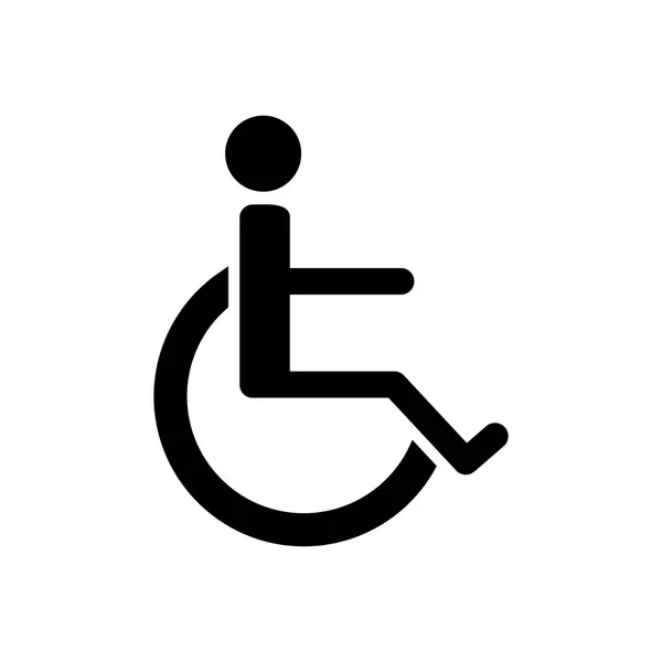 Icône Handicapés Panneau Stationnement Pour Fauteuil Roulant Isolé — Image vectorielle