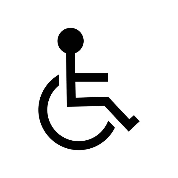 Engelli Handikap Simgesi Izole Işareti Otopark Tekerlekli Sandalye — Stok Vektör