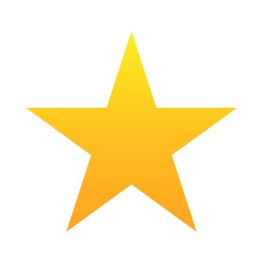 Beyaz arka planda izole basit yıldız simgesi