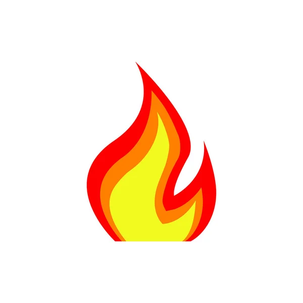 Fire Simple Icon Isolated White Background — Stock Vector