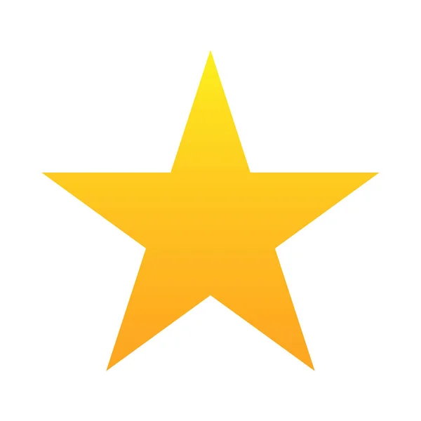 Jednoduchá Hvězdná Ikona Izolovaná Bílém Pozadí — Stockový vektor