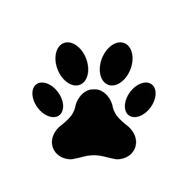 Paw Vector Icono Aislado Fondo Blanco — Vector de stock