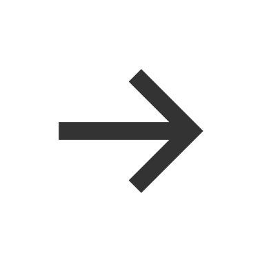 Beyaz arka planda yalıtılmış siyah ok simgesi