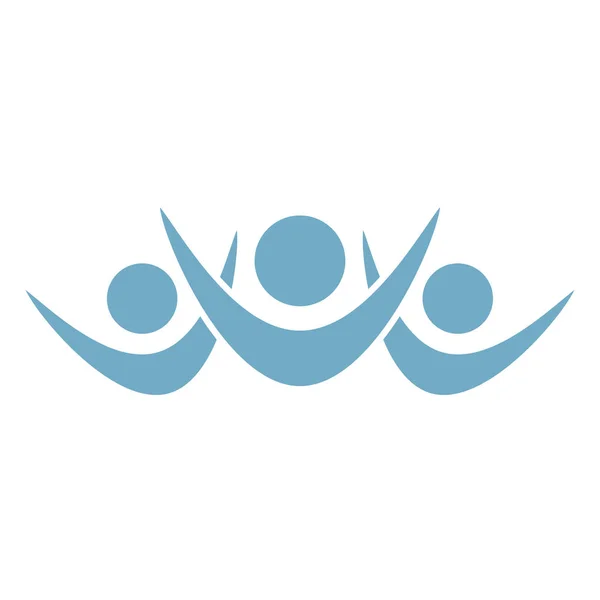 Design Logotipo Ícone Pessoas Isolado Fundo Branco —  Vetores de Stock