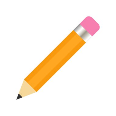 Pencil write icon isolated on the white background clipart