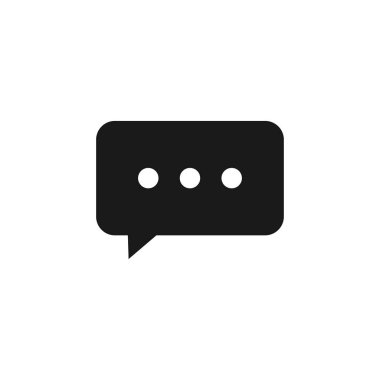 Konuşma balonu simgesi sohbet beyaz arka planda izole