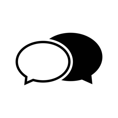 Konuşma balonu simgesi sohbet beyaz arka planda izole