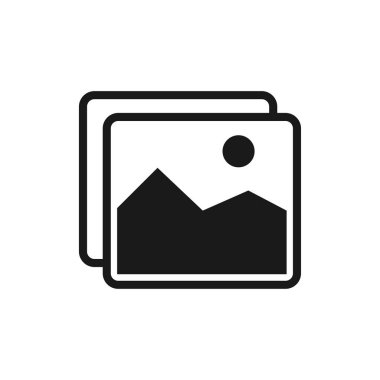 Tasarımcının ihtiyaçları için beyaz arka planda yalıtılmış resim simgesi