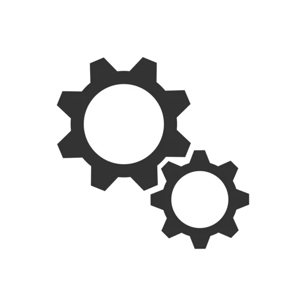 Icône Engrenage Isolée Sur Fond Blanc Pour Différents Besoins — Image vectorielle