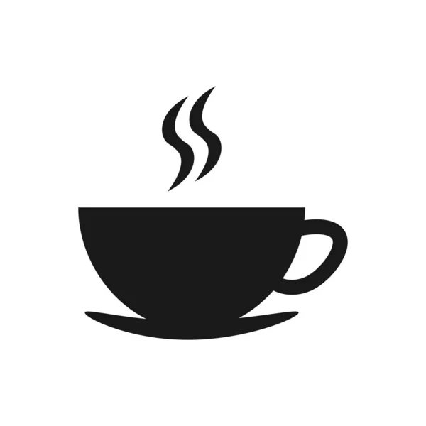 Taza Café Caliente Aislado Sobre Fondo Blanco — Vector de stock