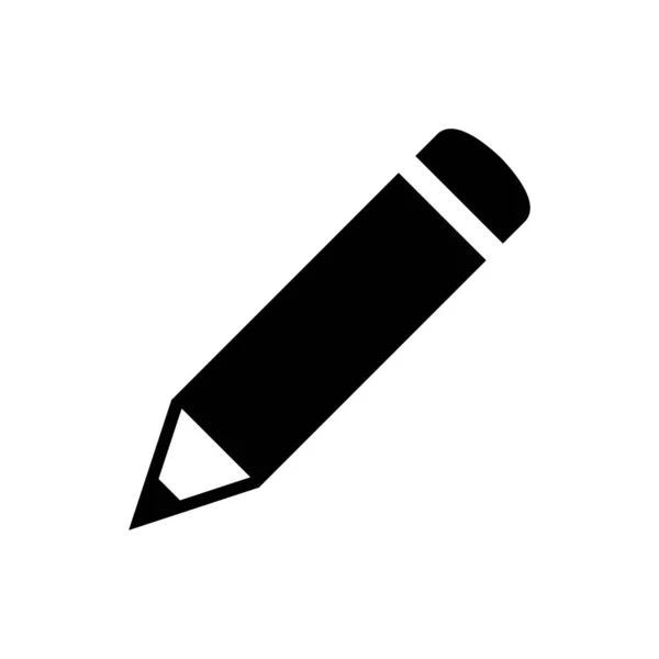 Lápis Escrever Ícone Isolado Fundo Branco — Vetor de Stock