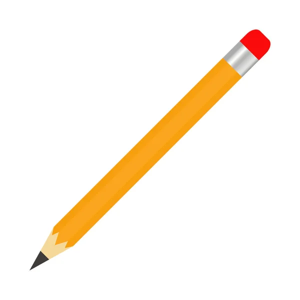 Pencil Write Icon Isolated White Background — Stock Vector