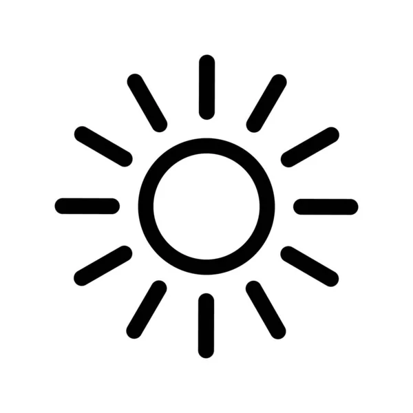 Черная Иконка Летнего Солнца Белом Фоне — стоковый вектор