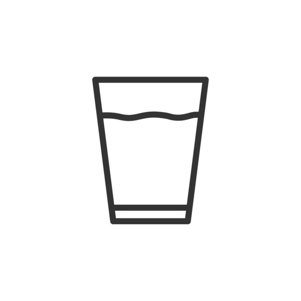 Wasserglas Symbol Isoliert Auf Weißem Hintergrund — Stockvektor