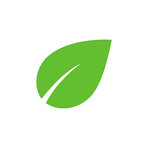 Logo Icono Hoja Verde Aislado Fondo Blanco — Vector de stock