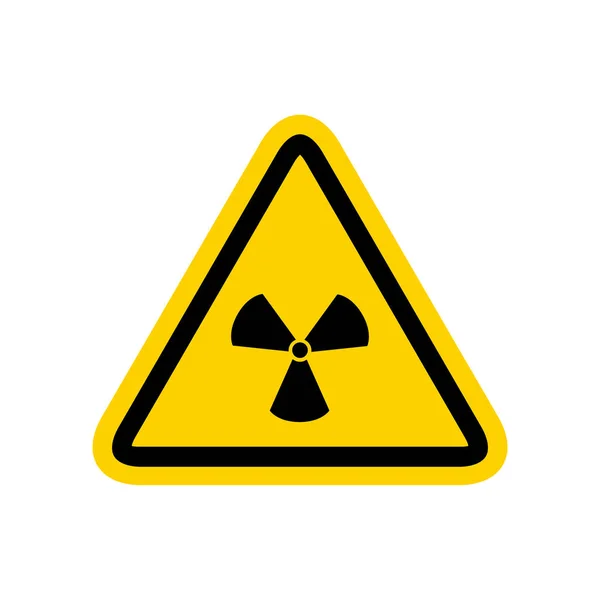 Radioaktivní Žlutá Značka Izolované Bílém Pozadí — Stockový vektor