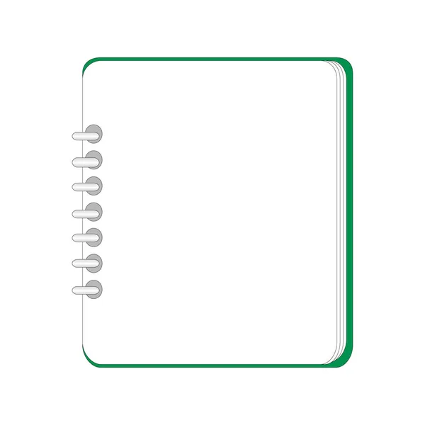 Notebook Icona Del Cartone Animato Isolato Sullo Sfondo Bianco — Vettoriale Stock