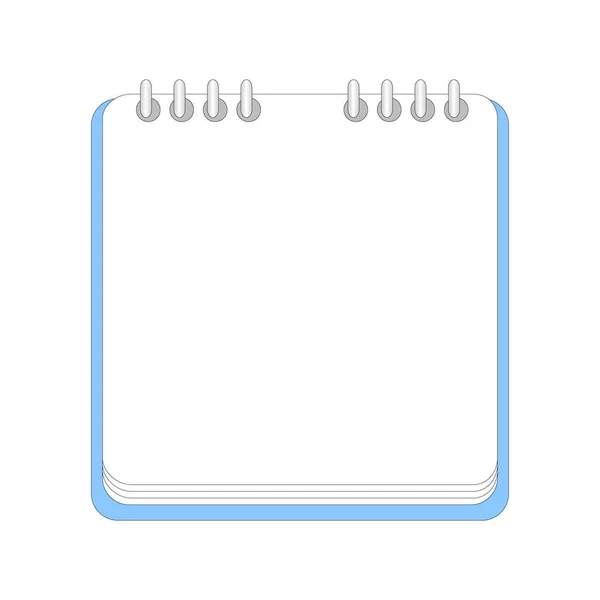 Cuaderno Icono Dibujos Animados Aislado Fondo Blanco — Vector de stock