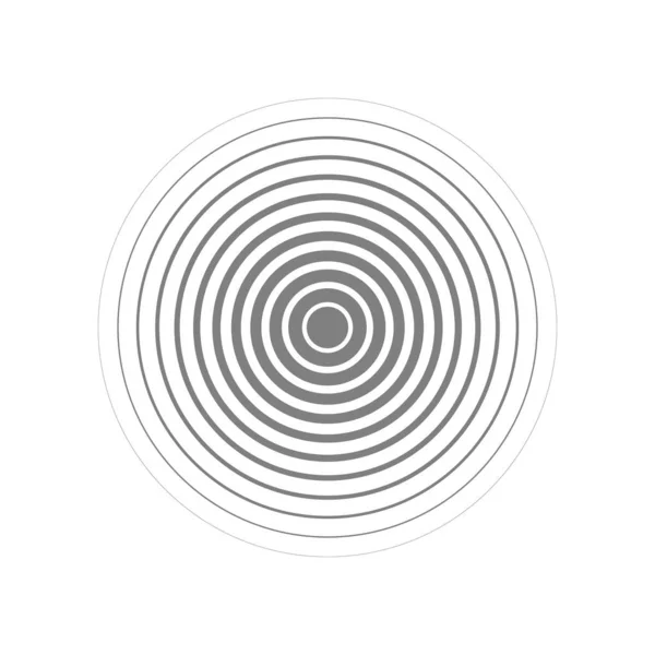 Ringe Klingen Wellenlinien Symbol Einem Kreis Radiosignalsymbol Vektor Illustration Isoliert — Stockvektor