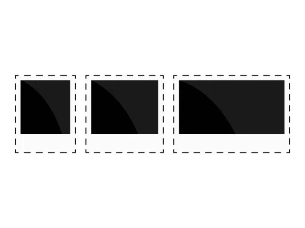 Порожня Колекція Фоторамки Векторні Ілюстрації Ізольовані Білому — стоковий вектор