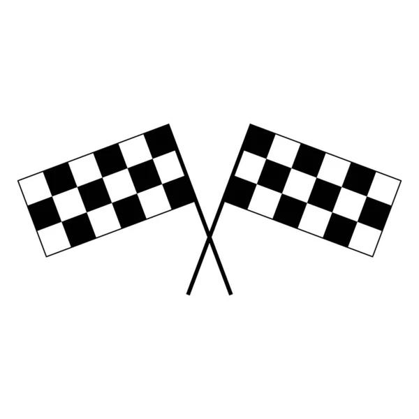 Вектор Гоночних Прапорів Оздоблення Спортивного Символу Ізольовано Білому — стоковий вектор