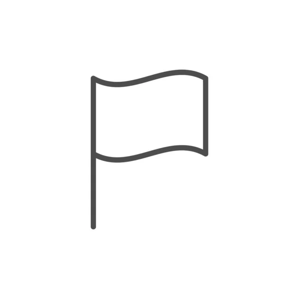 Icono Bandera Vector Aislado Blanco — Archivo Imágenes Vectoriales